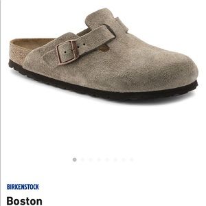 Birkenstock Boston Suede Leather Taupe 6.5